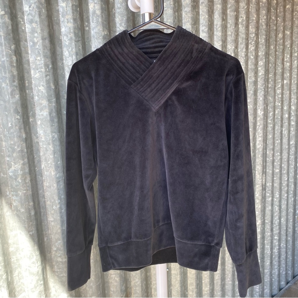 Y2K Lolita Black Velour Sweater Top Size 2
